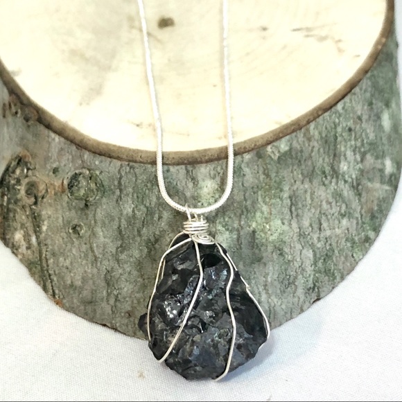 Jewelry - Shungite Wire Wrapped Necklace